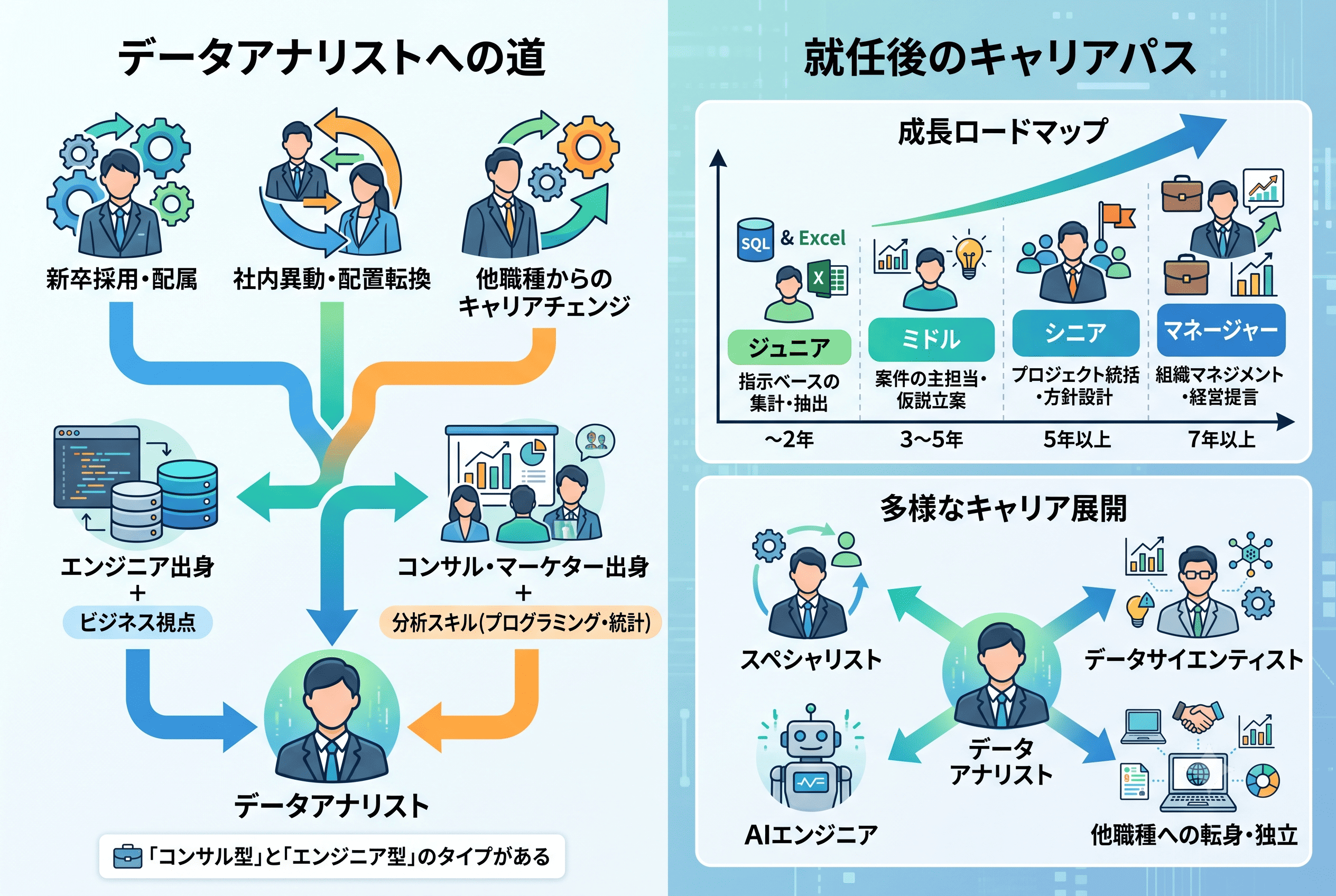 データアナリストのキャリアパス