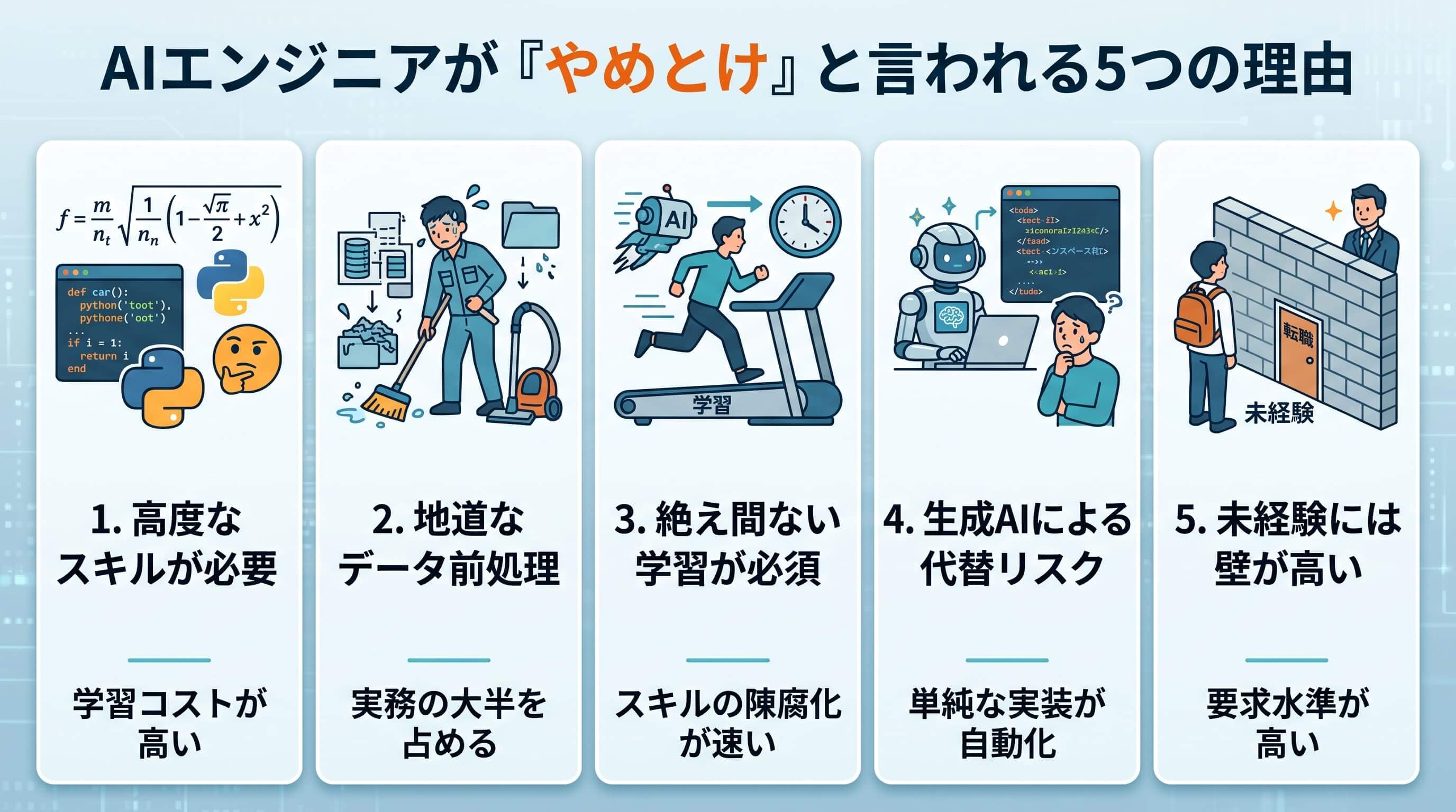 AIエンジニアはやめとけと言われる5つの理由